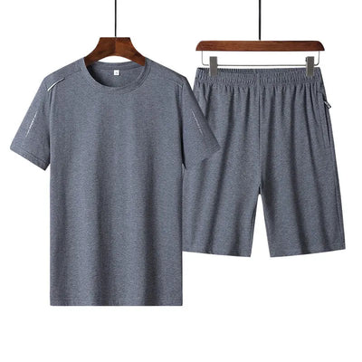 Cotton Short-sleeved T-shirt Trousers Casual Suit null