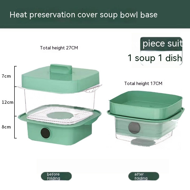 Multi-layer Dish Cover Heat Preservation Kitchen Cover Dining Table Leftover Storage Box Transparent Stack Cooking Hood Steamer null