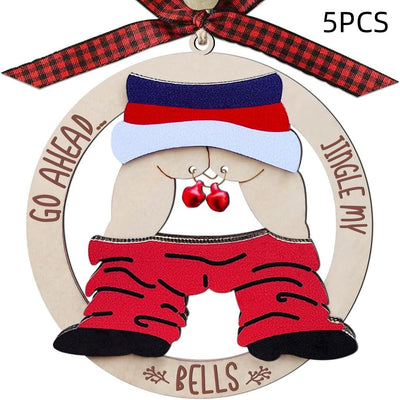 Christmas Gift Pendant Bell Wooden Hanging Decoration Pendant null