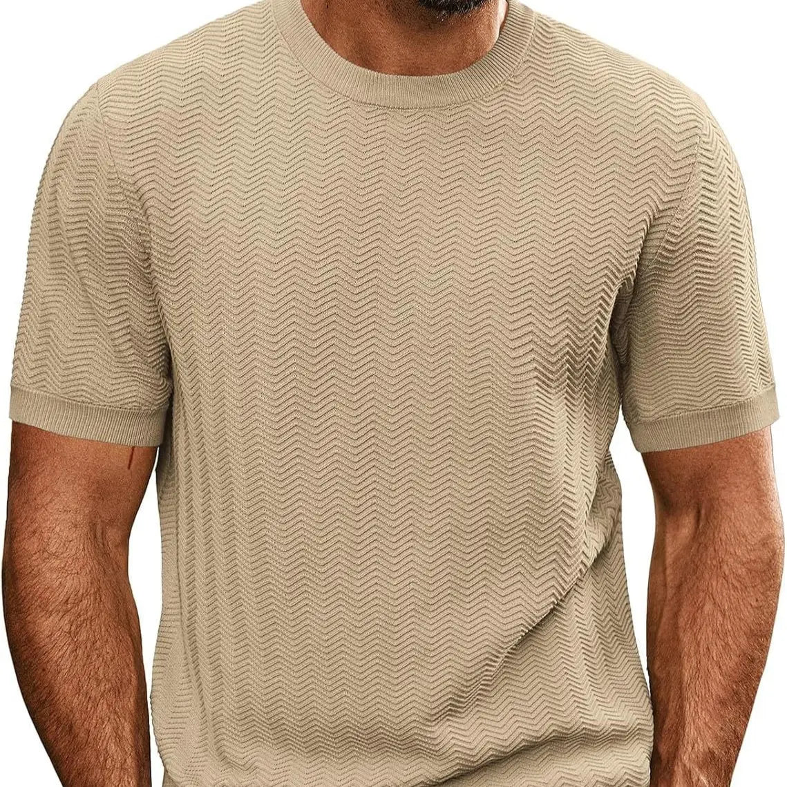 Men's Summer Hollow Breathable Sweater Solid Color T-shirt null