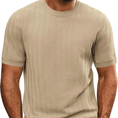 Men's Summer Hollow Breathable Sweater Solid Color T-shirt null
