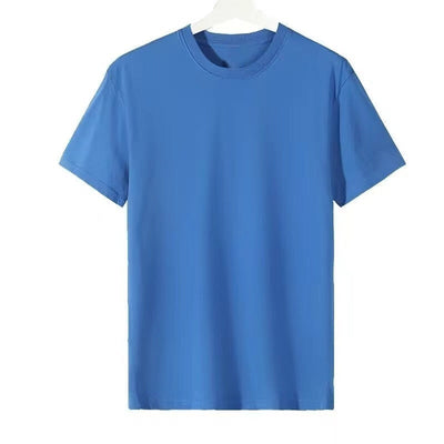 Solid Color Loose Half Sleeve Men's T-shirt null