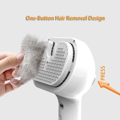 Pet Comb Self Cleaning Pets Hair Remover Brush For Dogs Grooming Tools Dematting Comb Built-in Mist Humidifier Pet Products null