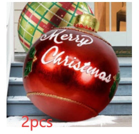 Christmas Ornament Ball Outdoor Pvc 60CM Inflatable Decorated Ball PVC Giant Big Large Balls Xmas Tree Decorations Toy Ball null