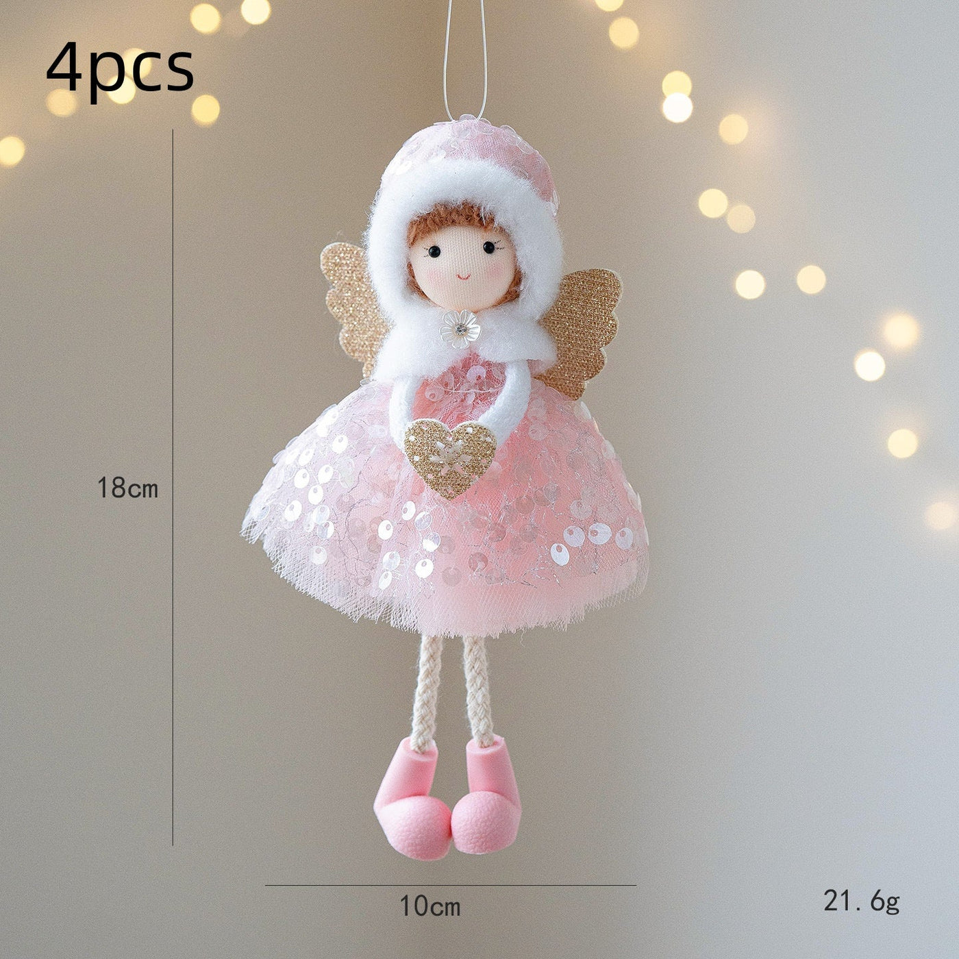 Christmas Winter Mesh Angel Big Eyes Girl Pendant null