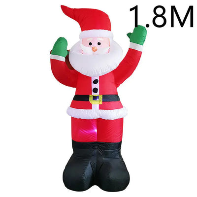 Christmas LED Lights Glowing Santa Tree Snowman Inflatable Doll Outdoor Yard Garden Decor null