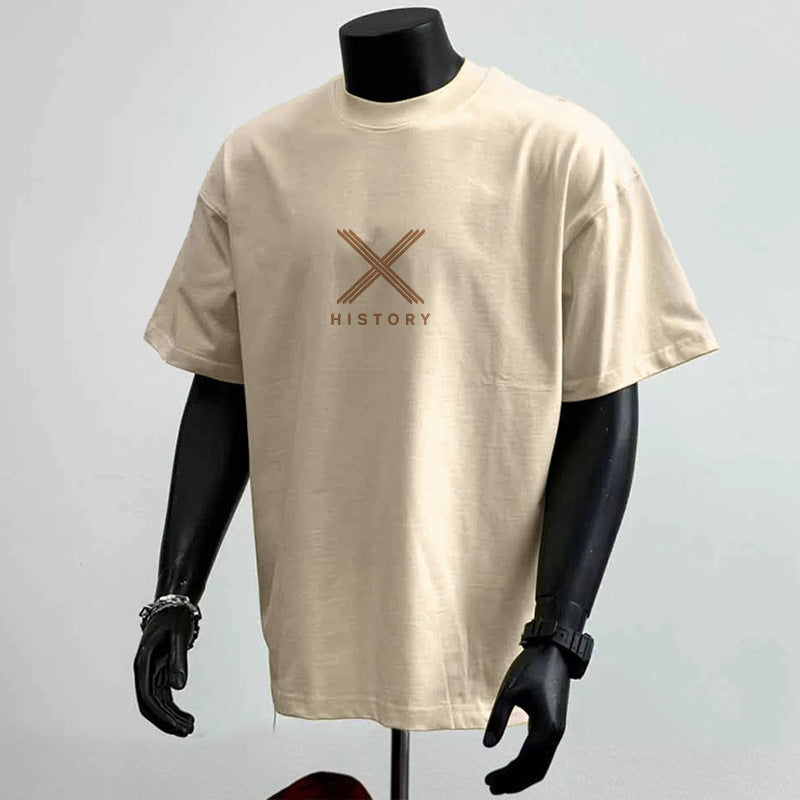 Cotton Loose Heavy Fashion Short Sleeve null