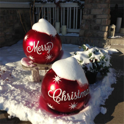 Christmas Ornament Ball Outdoor Pvc 60CM Inflatable Decorated Ball PVC Giant Big Large Balls Xmas Tree Decorations Toy Ball null