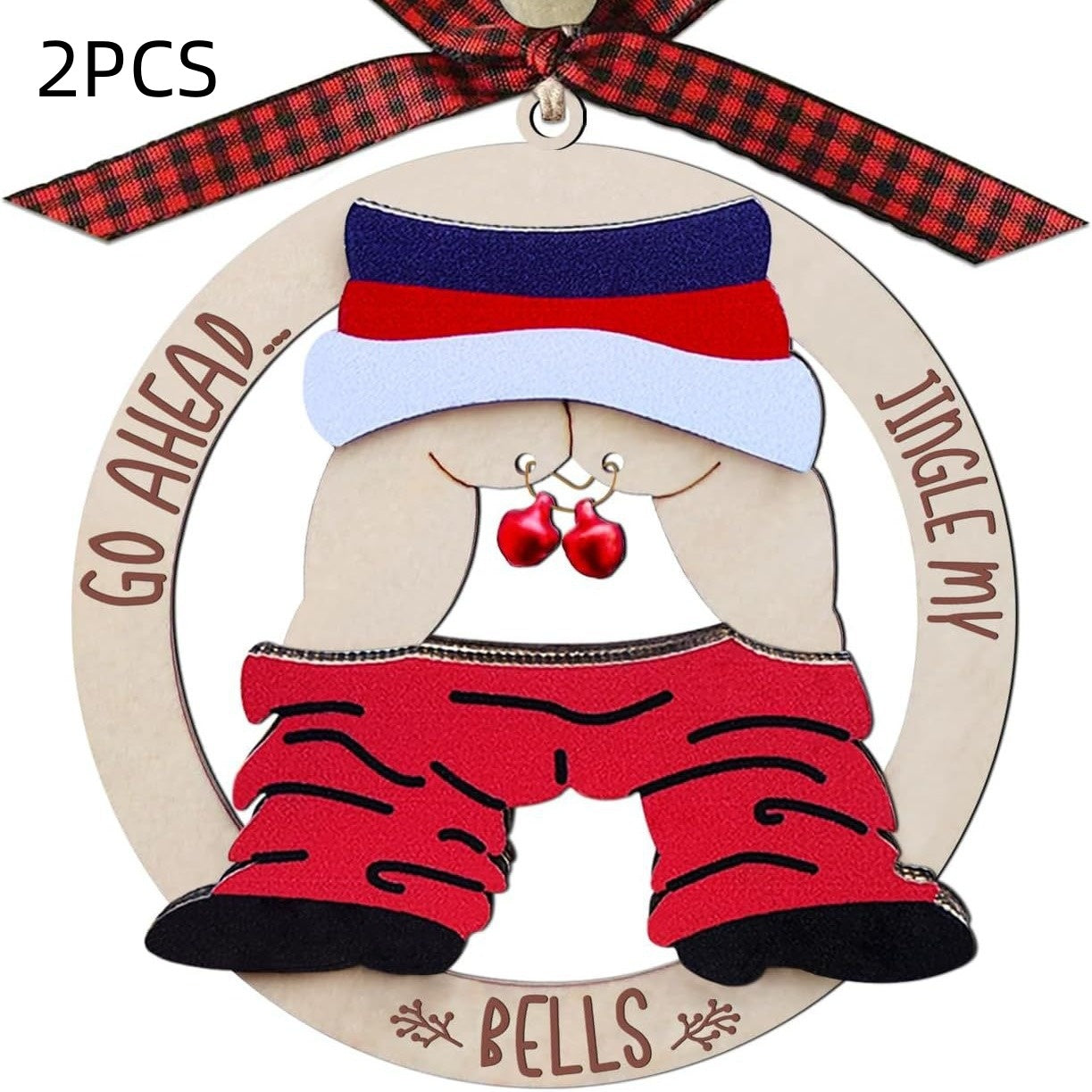 Christmas Gift Pendant Bell Wooden Hanging Decoration Pendant null