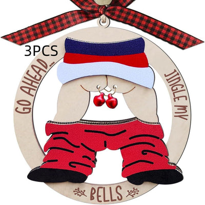 Christmas Gift Pendant Bell Wooden Hanging Decoration Pendant null