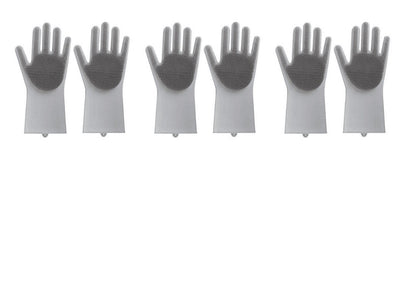 Silicone Heat-resistant Cleaning Brush Scrubbing Gloves null