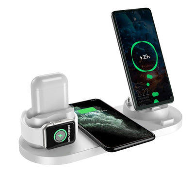 Wireless Charger For IPhone Fast Charger For Phone Fast Charging Pad For Phone Watch 6 In 1 Charging Dock Station null