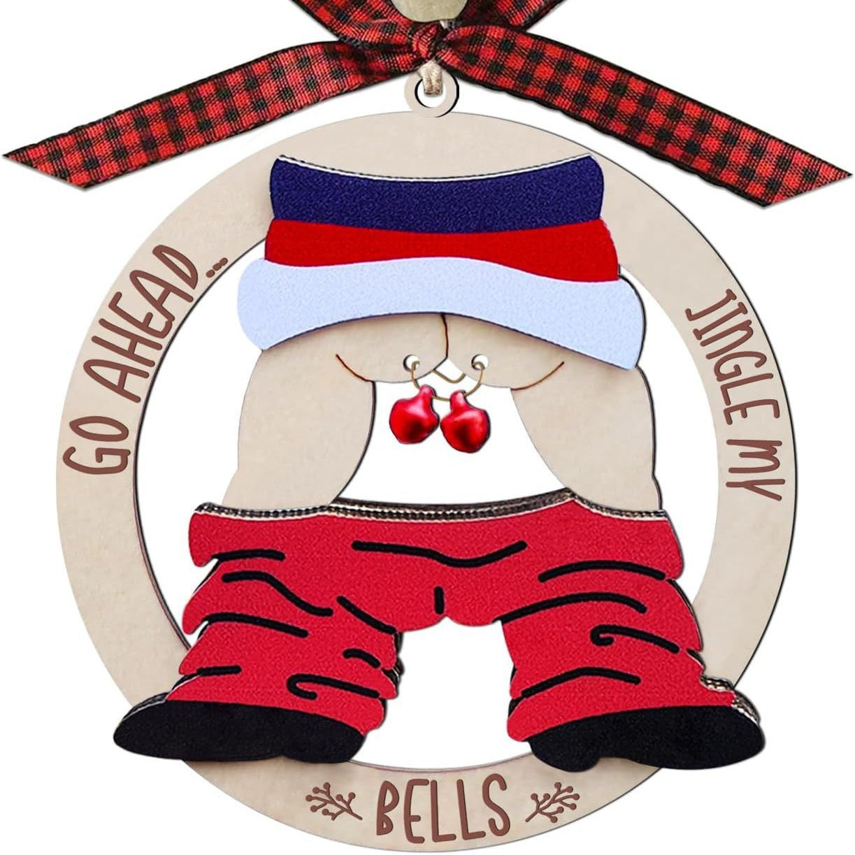 Christmas Gift Pendant Bell Wooden Hanging Decoration Pendant null