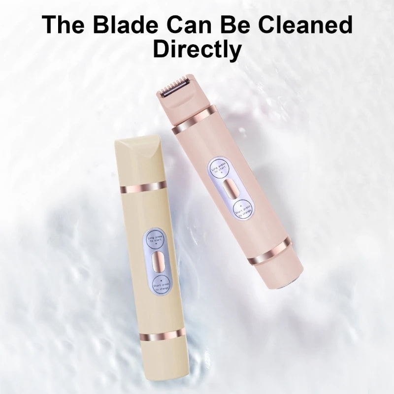 Dual-Head Electric Shaver Painless Women's Epilator Bikini Hair Removal Device Automatic Hair Trimmer Underarm Facial Lips Leg null