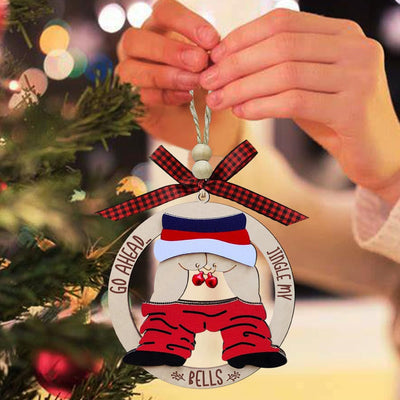 Christmas Gift Pendant Bell Wooden Hanging Decoration Pendant null