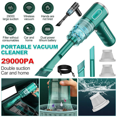 Cordless Hand-Held Vacuum Cleaner Mini Portable Car Auto Home Wireless Handheld Vacuum Cordless, Portable Car Vacuum Cleaner With Powerful Suction And Brushless Motor, Rechargeable null