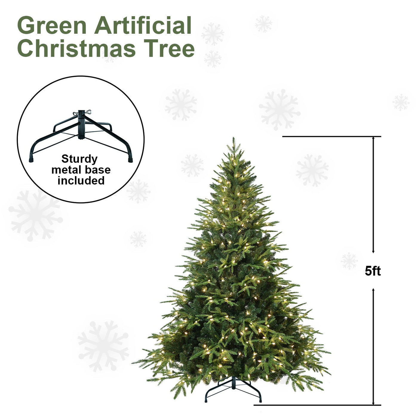 PVC Christmas Tree, Christmas Decorations, Green, With Lights null
