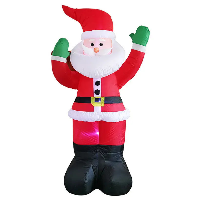 Christmas LED Lights Glowing Santa Tree Snowman Inflatable Doll Outdoor Yard Garden Decor null
