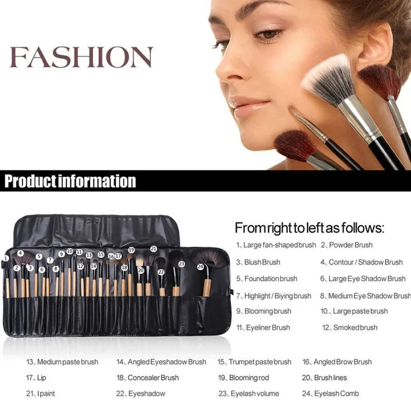 24 Pcs Makeup Brush Sets null