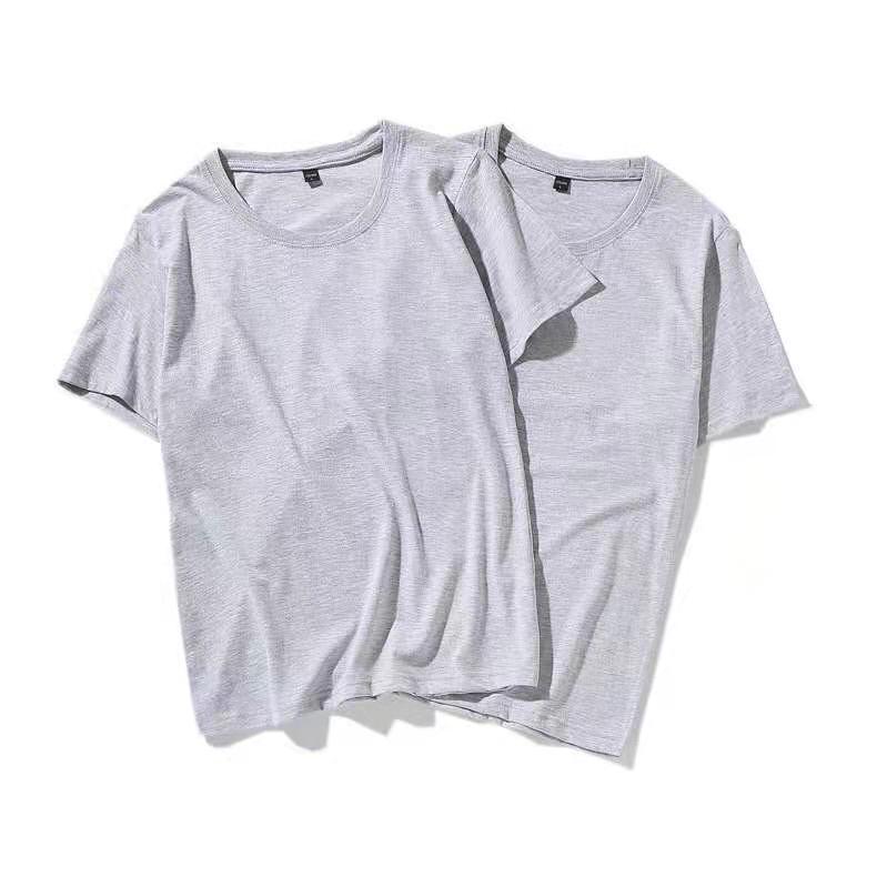 Casual Round Neck Plus Size Bottoming Shirt Men's Short Sleeve null