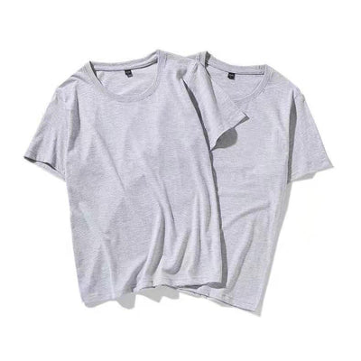 Casual Round Neck Plus Size Bottoming Shirt Men's Short Sleeve null
