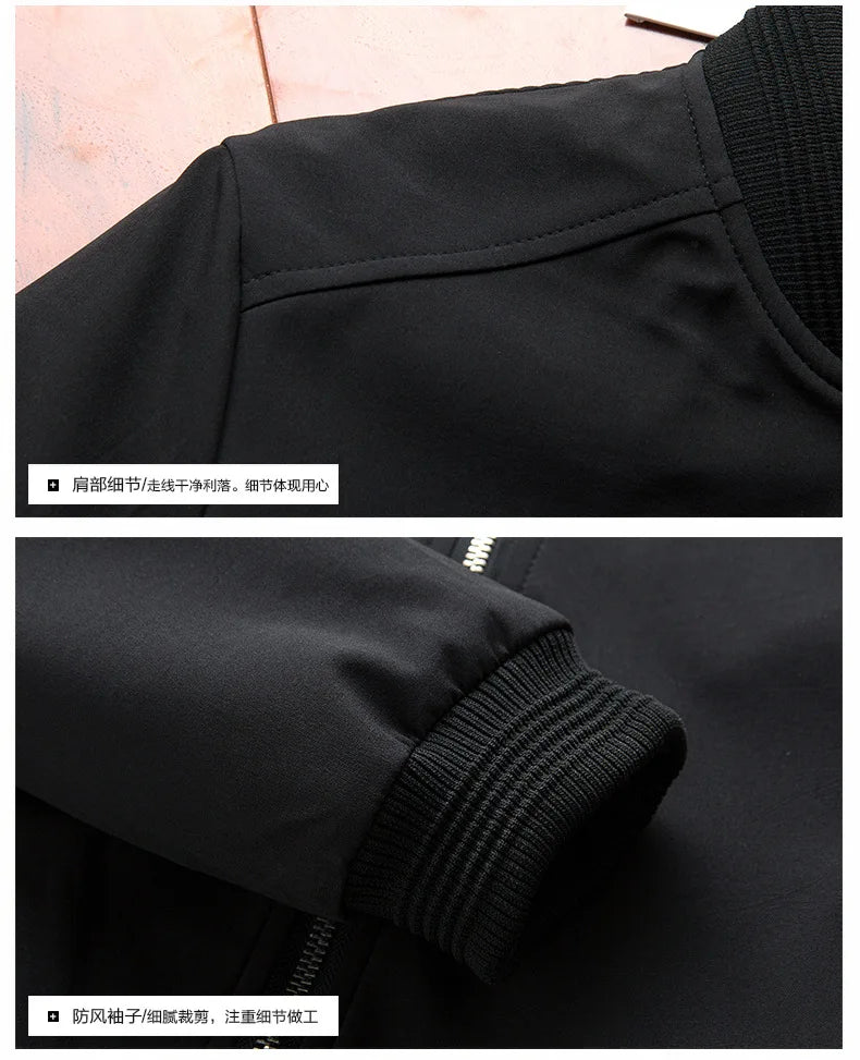 Men Bomber Jacket Thin Slim Long Sleeve baseball Jackets Mens Windbreaker Zipper Windbreaker Jacket Male Outwear Brand Clothing Shoppers Synchrony