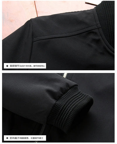 Men Bomber Jacket Thin Slim Long Sleeve baseball Jackets Mens Windbreaker Zipper Windbreaker Jacket Male Outwear Brand Clothing Shoppers Synchrony
