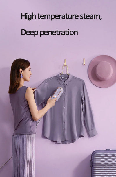 New Hanging Ironing Machine Handheld 1000W Home Small Steam Iron Portable Dry Wet Double Ironing 6 Holes For Steam Shoppers Synchrony