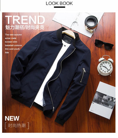 Men Bomber Jacket Thin Slim Long Sleeve baseball Jackets Mens Windbreaker Zipper Windbreaker Jacket Male Outwear Brand Clothing Shoppers Synchrony