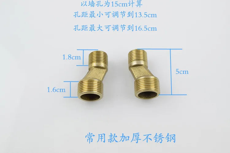 Copper Bathroom Shower Bathtub Faucet Mixing Valve Faucet Distance Increased Eccentric Angled Change Curved Foot Bend Fittings Shoppers Synchrony
