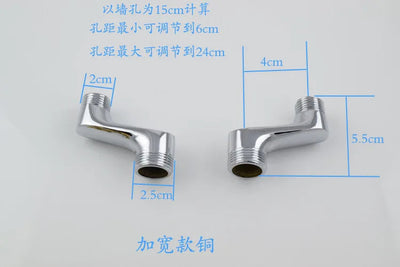 Copper Bathroom Shower Bathtub Faucet Mixing Valve Faucet Distance Increased Eccentric Angled Change Curved Foot Bend Fittings Shoppers Synchrony