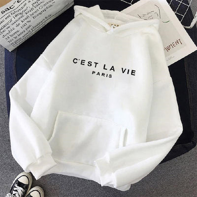 Women's Letter Printed Hoodie Coat null