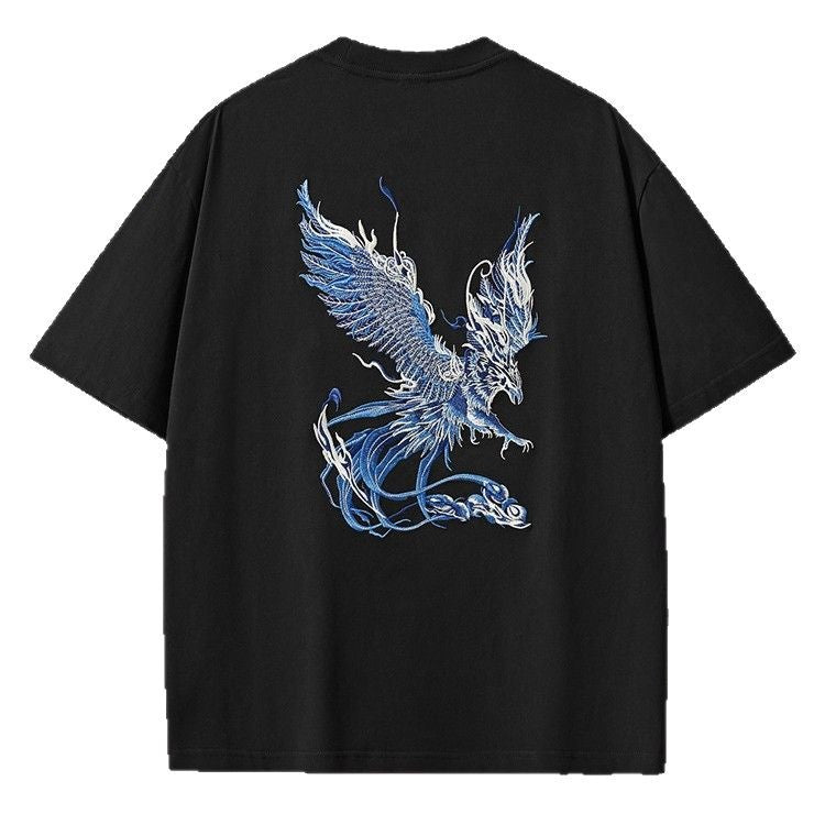 Summer New Pure Cotton Short Sleeve Men's Loose Plus Size Men's Clothing null