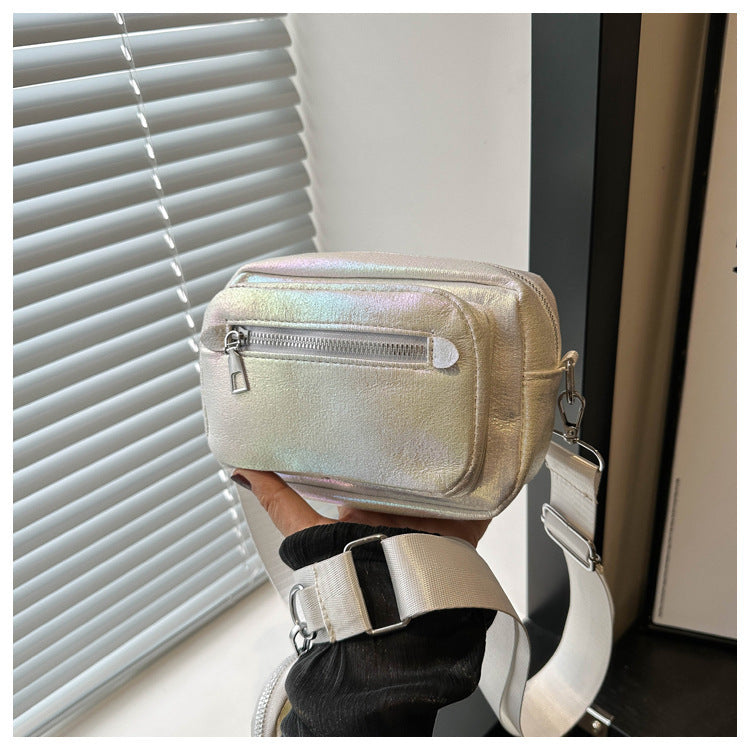 Simple Casual Wide Shoulder Strap Western Style Crossbody Shoulder Commuter Small Square Bag null