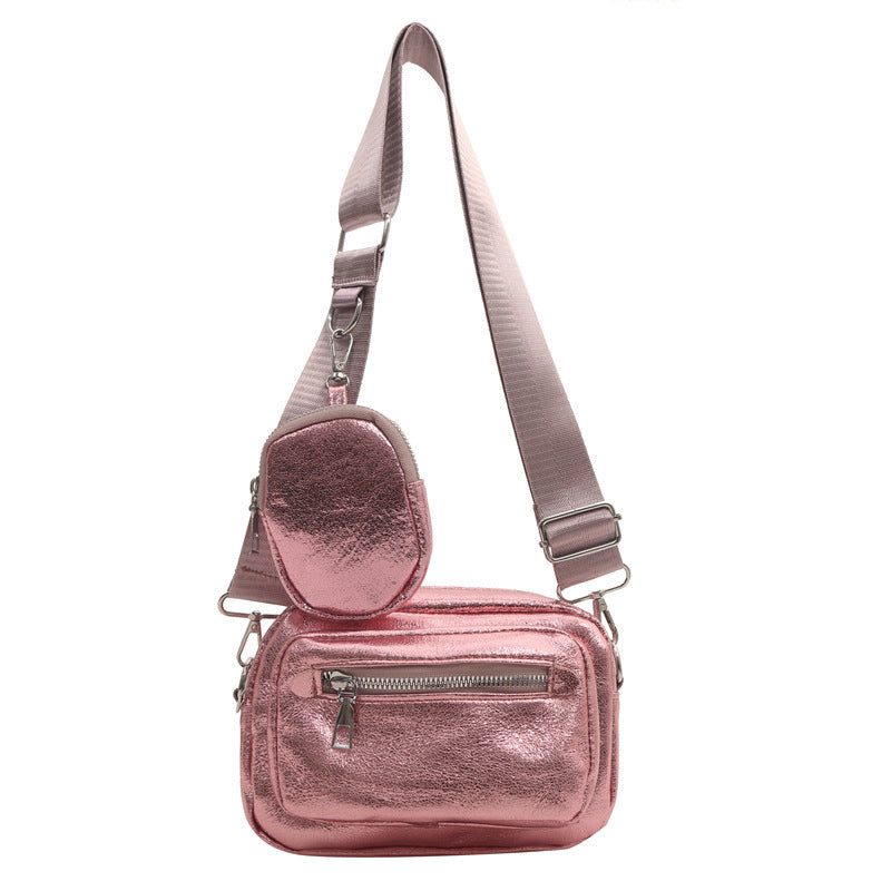 Simple Casual Wide Shoulder Strap Western Style Crossbody Shoulder Commuter Small Square Bag null