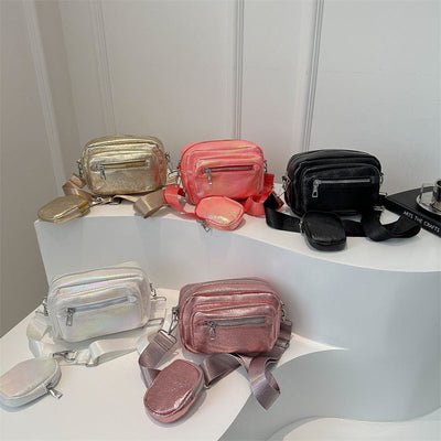 Simple Casual Wide Shoulder Strap Western Style Crossbody Shoulder Commuter Small Square Bag null