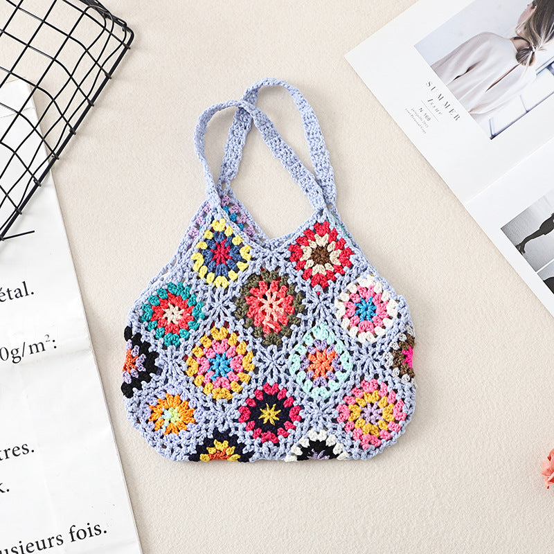 Handmade Crochet Weave Vintage Hollow Bag null