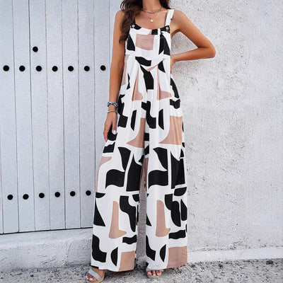 Women's Loose All-match Casual Printed Jumpsuit null