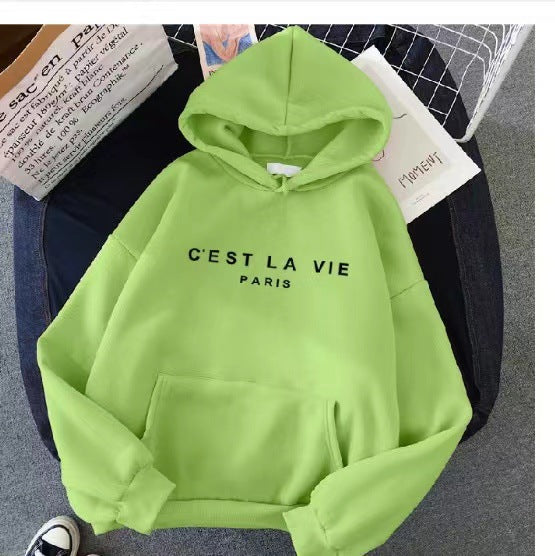 Women's Letter Printed Hoodie Coat null