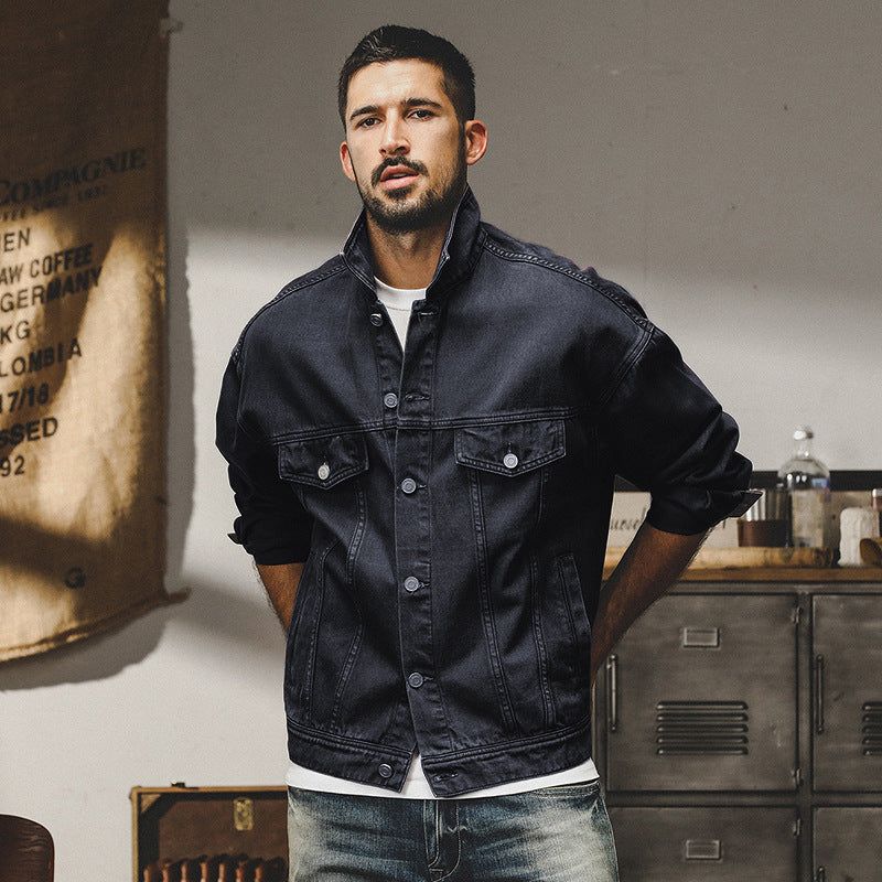 Fashion American Classic Vintage Denim Jacket Men null