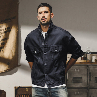 Fashion American Classic Vintage Denim Jacket Men null