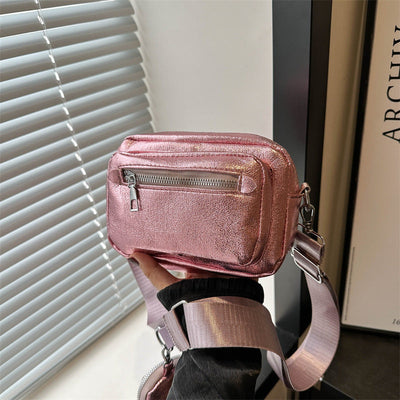 Simple Casual Wide Shoulder Strap Western Style Crossbody Shoulder Commuter Small Square Bag null