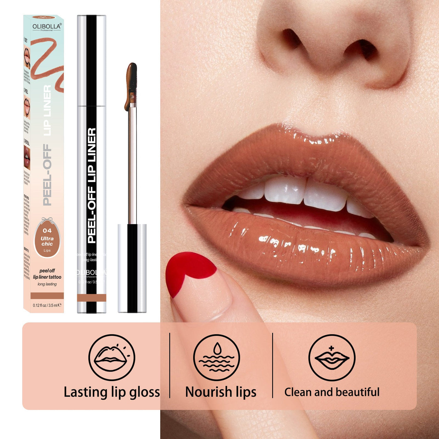 Pull Lip Liner Waterproof Long Lasting And Does Not Fade Lip Lacquer null