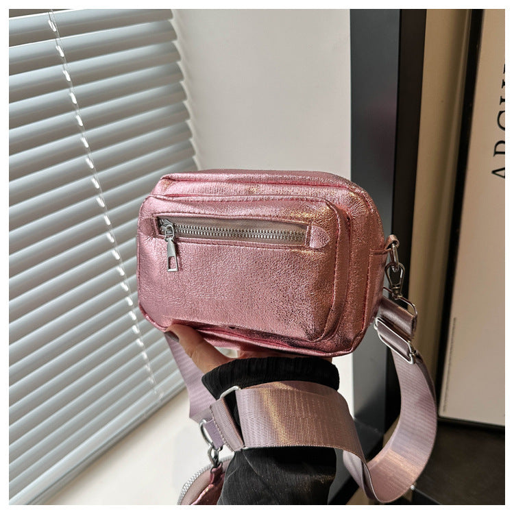 Simple Casual Wide Shoulder Strap Western Style Crossbody Shoulder Commuter Small Square Bag null