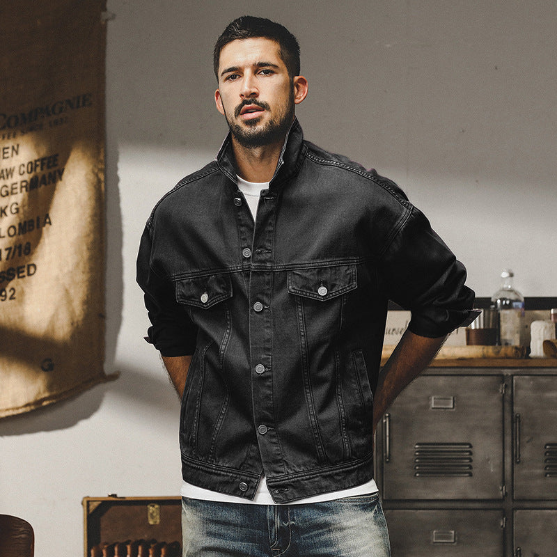 Fashion American Classic Vintage Denim Jacket Men null