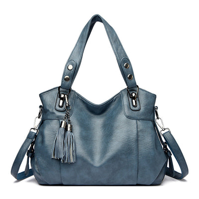 Classic Washed Sheepskin Tassel Bag Texture null