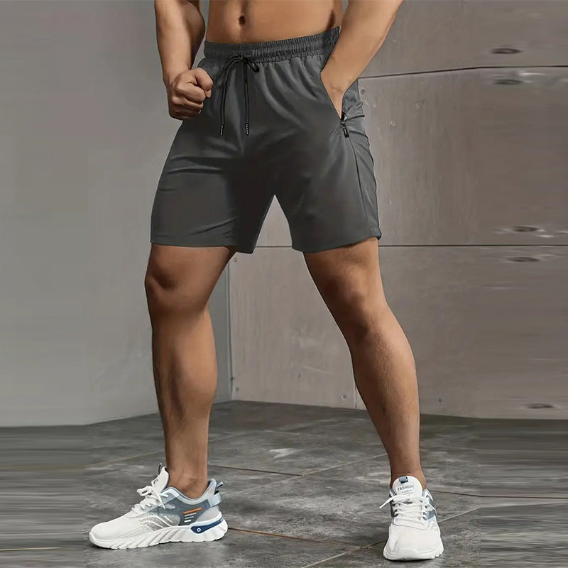 Men's Outdoor Ice Silk Loose Quick-drying Sports Shorts null