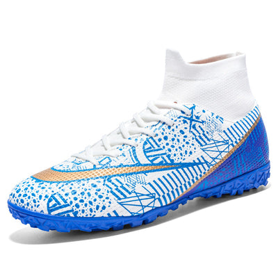 New Breathable Sports High-top Firm Ground Soccer Shoes null