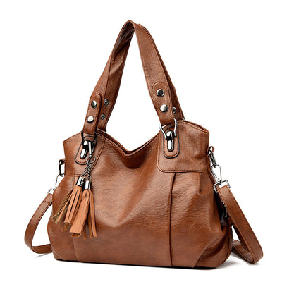 Classic Washed Sheepskin Tassel Bag Texture null