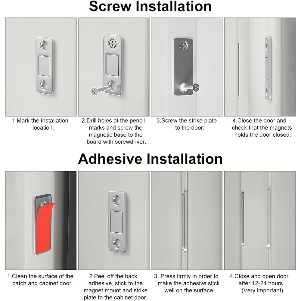 Magnetic Cabinet Catches Ultra Thin Door Strong Magnets Stopper Invisible Adhesive Drawer Magnet Lock for Kitchen Closet Closer Shoppers Synchrony